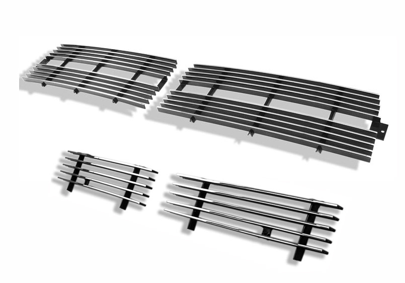 1994-2001 Dodge Pickup MAIN UPPER + LOWER BUMPER Aluminum Billetuminum Billet Grille