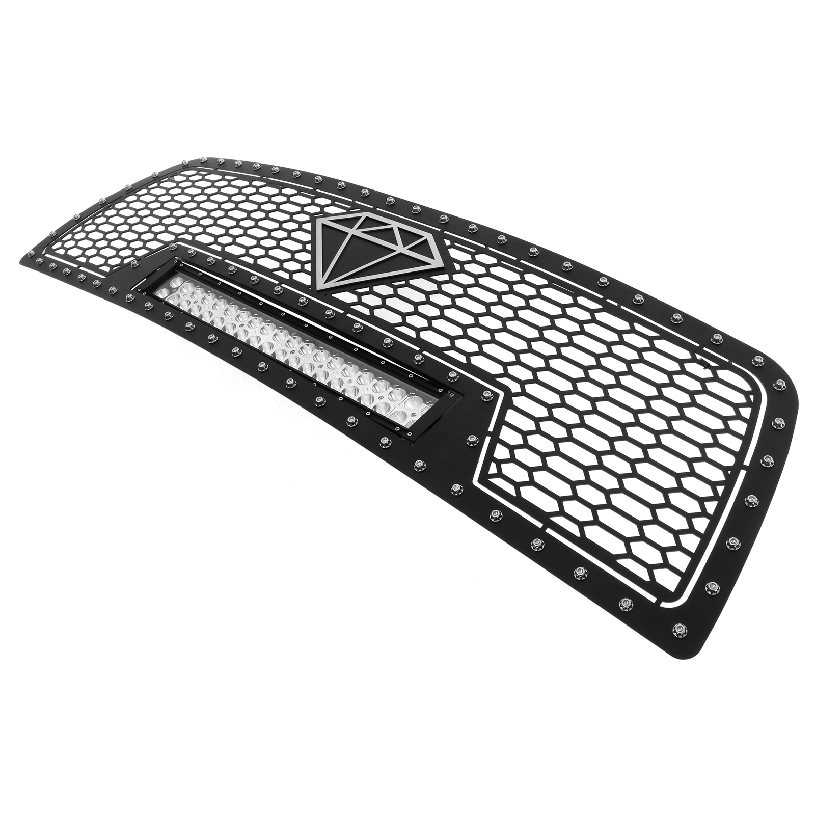2010-2012 Dodge Ram 2500 Only Fit Recessed Center Vertical Bar/2010-2012 Dodge Ram 3500 Only Fit Recessed Center Vertical Bar Main Upper Sheet Grille