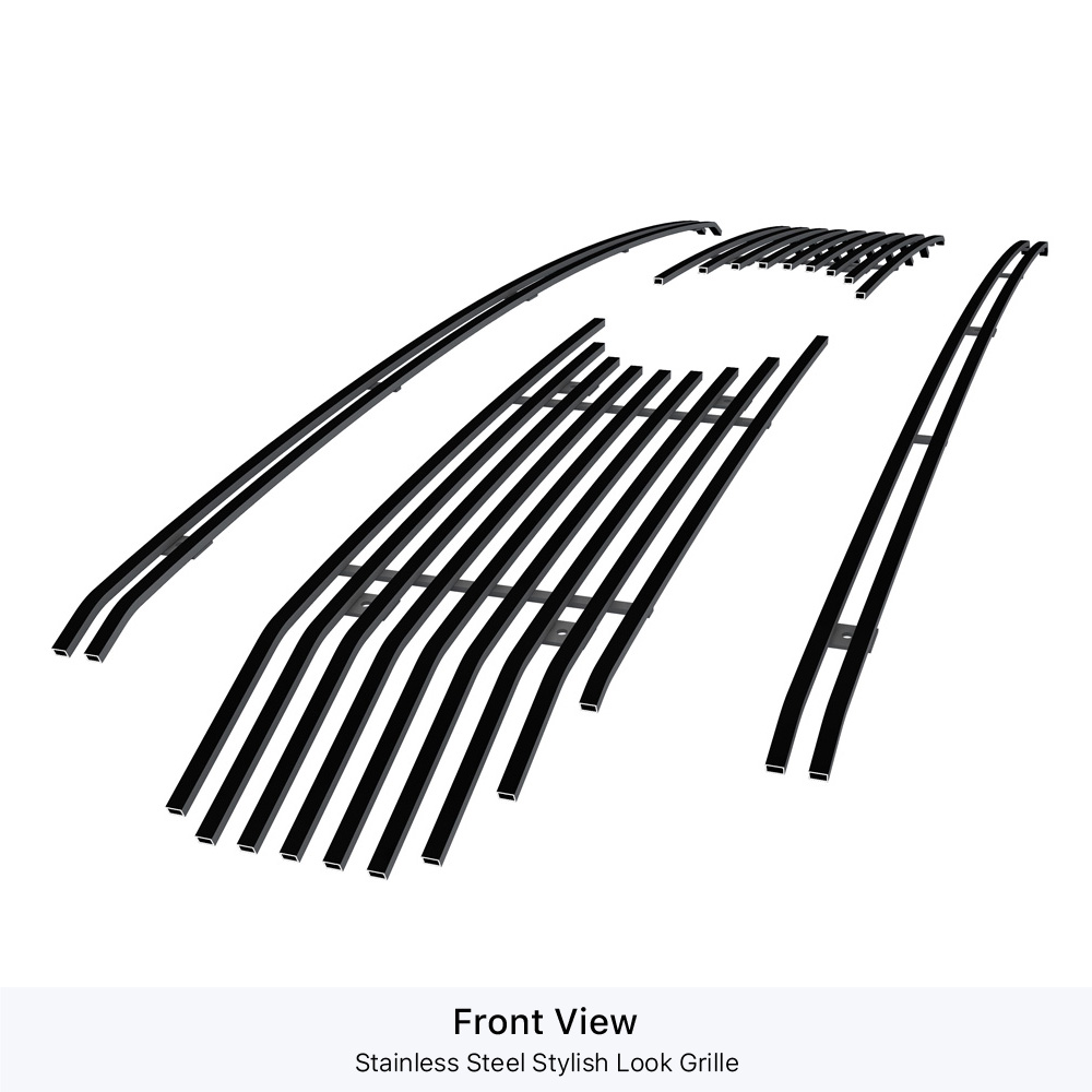2020-2022 Ford F-250 King Ranch/ 2020-2022 Ford F-250 Platinum/ 2020-2022 Ford F-350 King Ranch/ 2020-2022 Ford F-350 Platinum Main Upper Black Stainless Steel Billet Grille