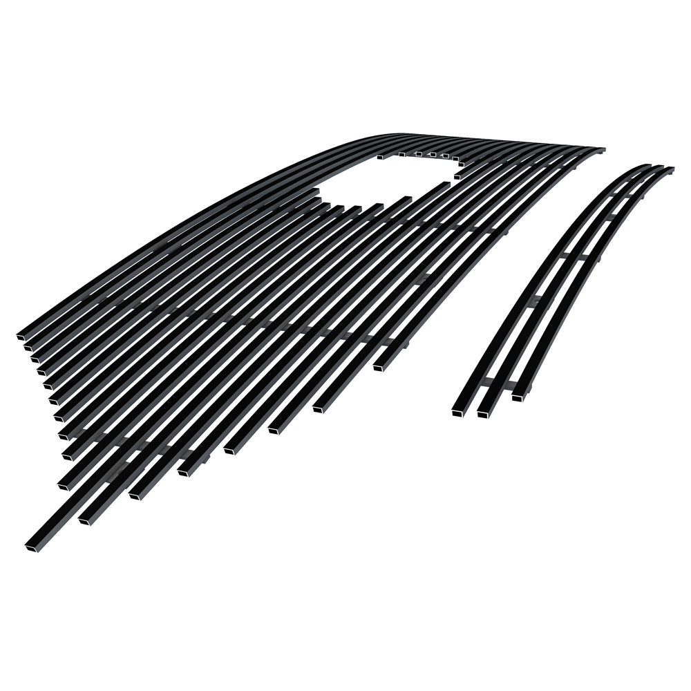 2020-2024 Ford Explorer King Ranch & Limited & XLT Main Upper Black Stainless Steel Billet Grille