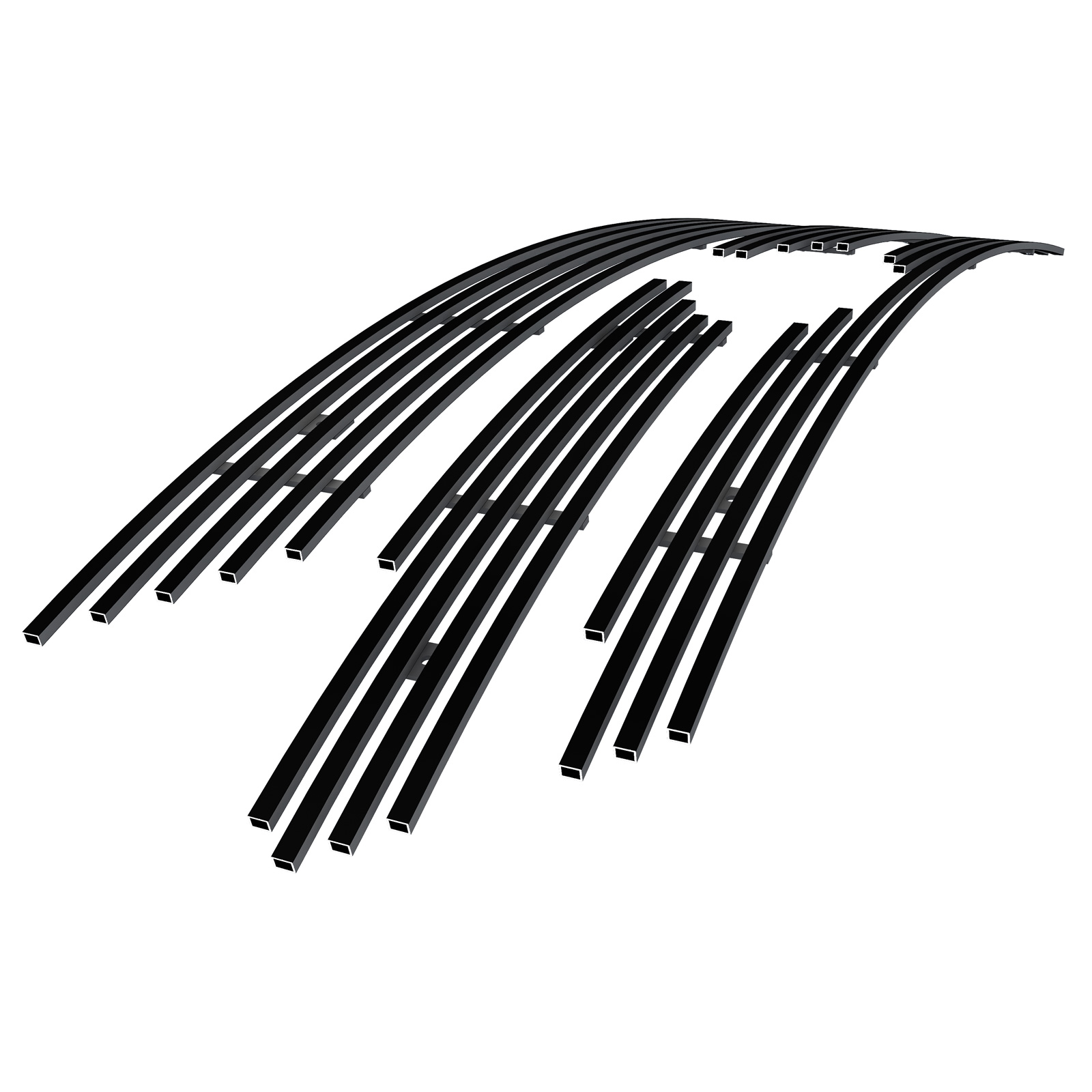 2015-2018 Ford Edge Main Upper Black Stainless Steel Billet Grille