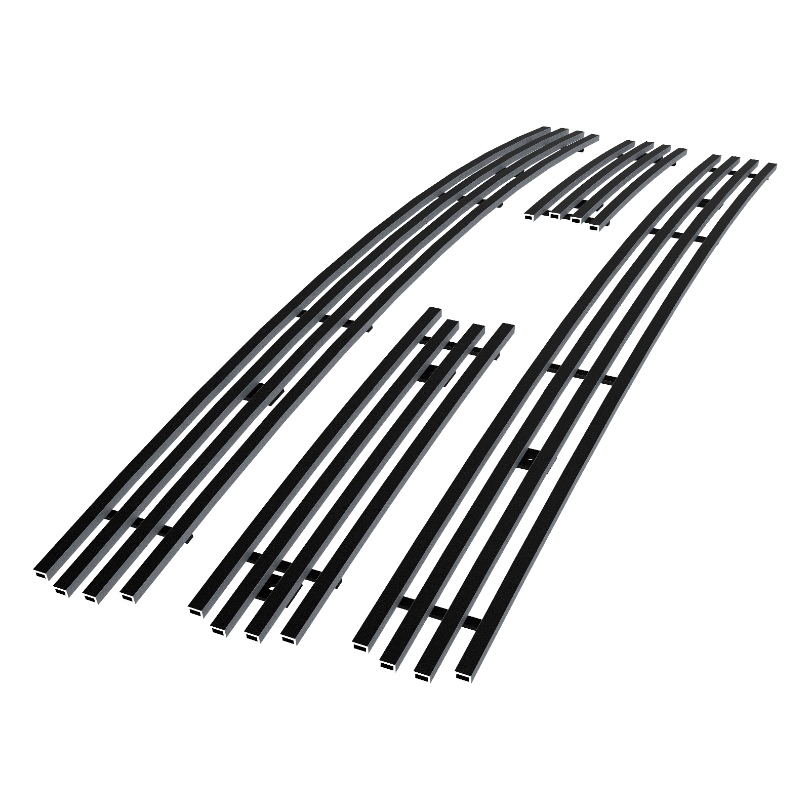 2007-2014 Ford Expedition Main Upper Black Stainless Steel Billet Grille