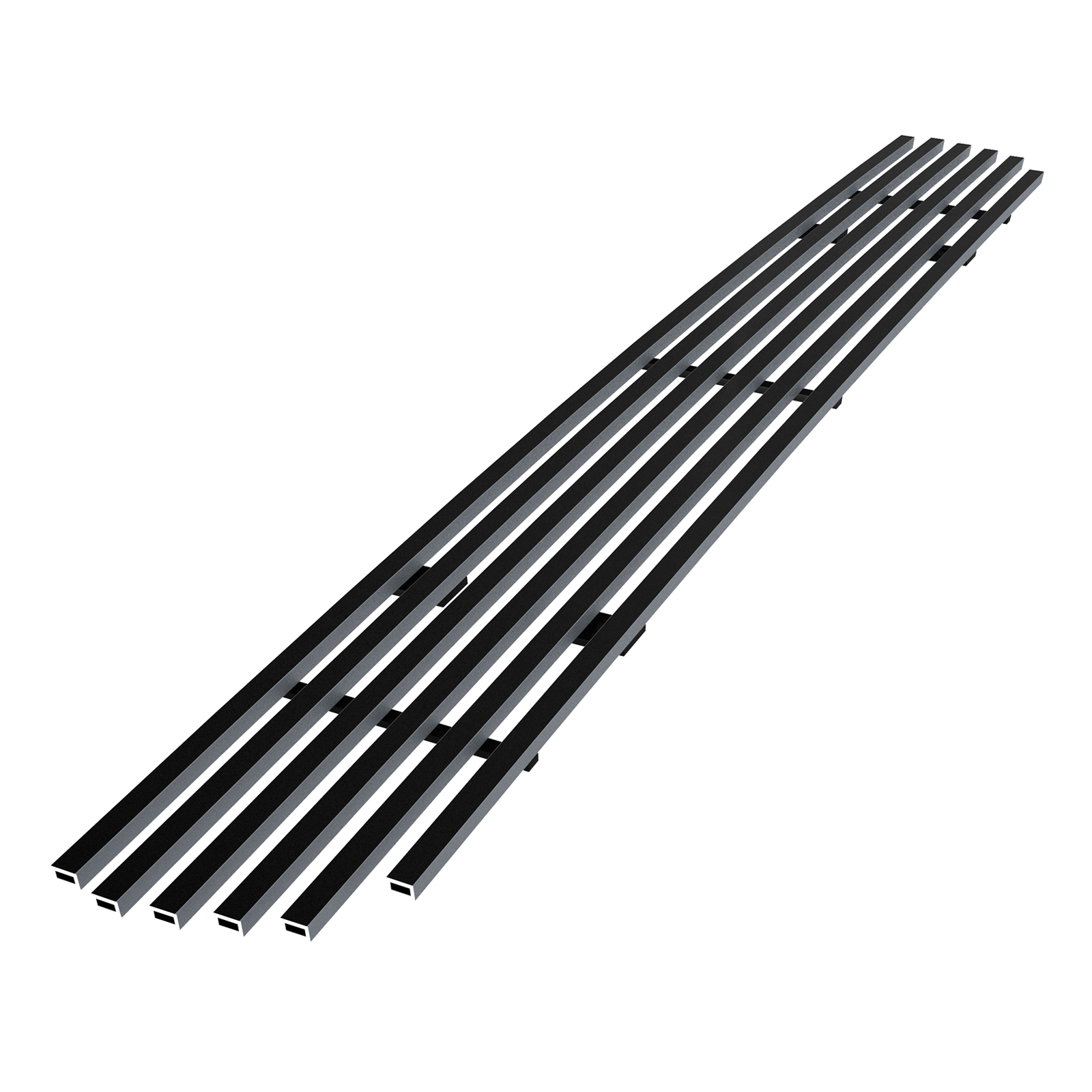 2004-2005 Ford F-150 Lower Bumper Black Stainless Steel Billet Grille