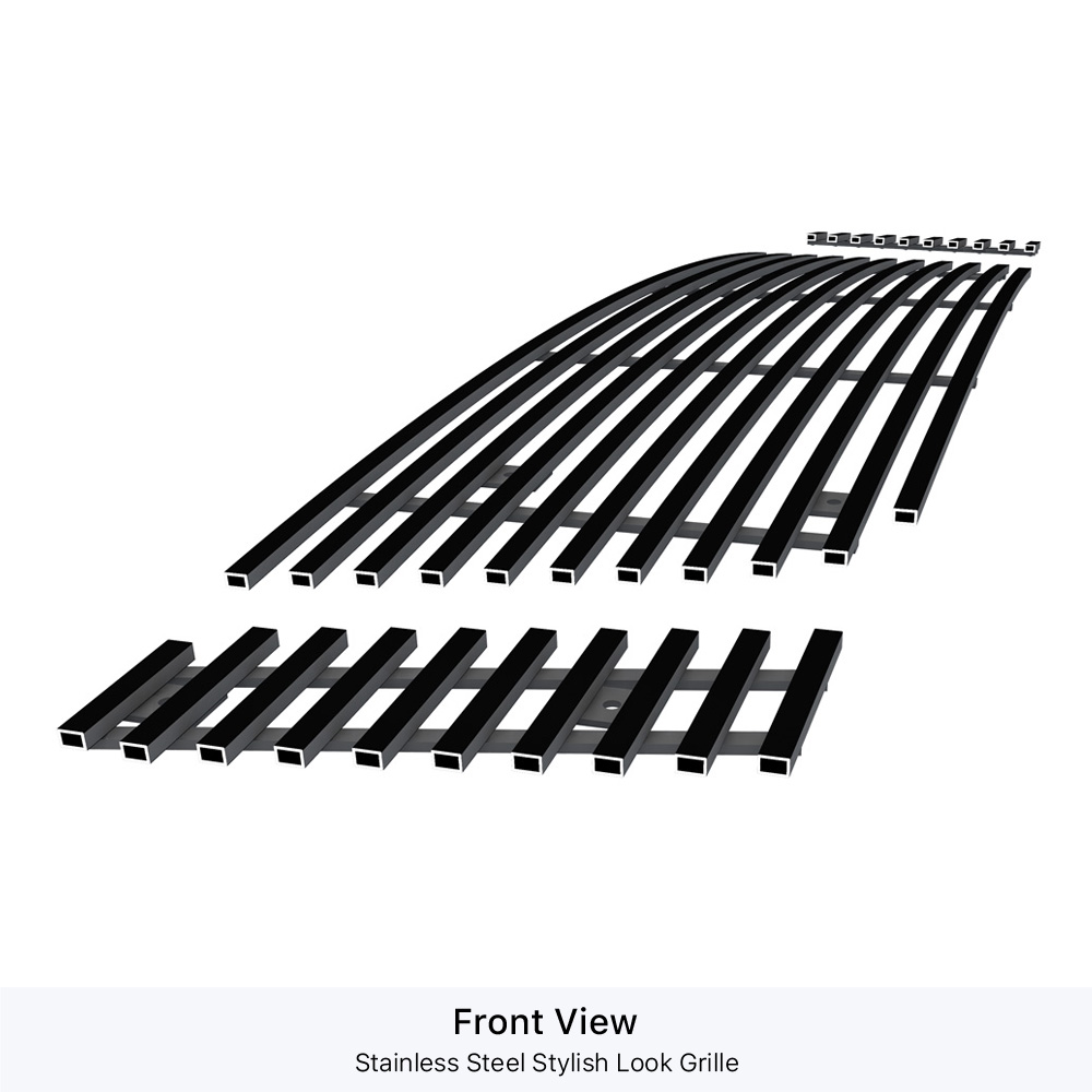 2007-2010 Ford Explorer Sport Trac  Not For Adrenalin Main Upper Black Stainless Steel Billet Grille