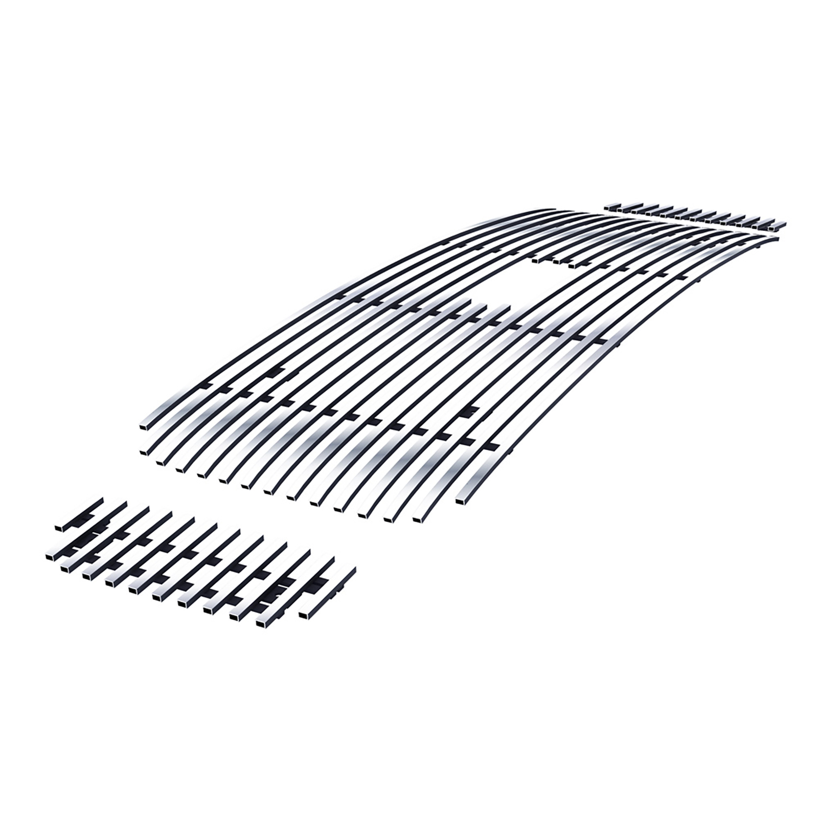 2000-2004 Ford Excursion With Logo Show Main Upper Stainless Steel Billet Grille