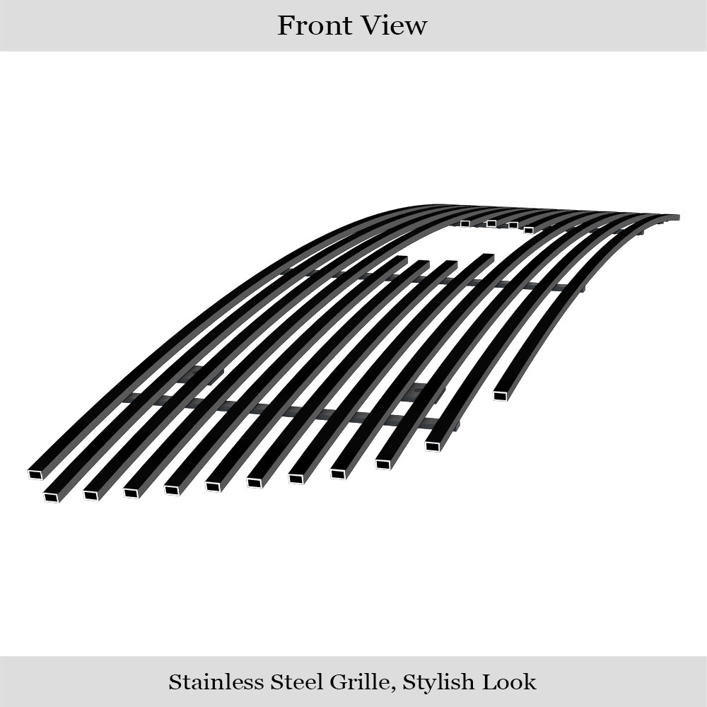 1999-2003 Ford F-150 Honeycomb Style With Logo Show/1999-2003 Ford F-150 Harley Davidson Honeycomb Style With Logo Show/1999-2003 Ford F-150 Lightning Honeycomb Style With Logo Show Main Upper Black Stainless Steel Billet Grille