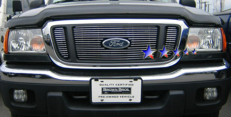 2004-2005 Ford Ranger 4WD FX4  Bar Only Not For Ranger Edge; With Logo Show Main Upper Aluminum Billetuminum Billet Grille