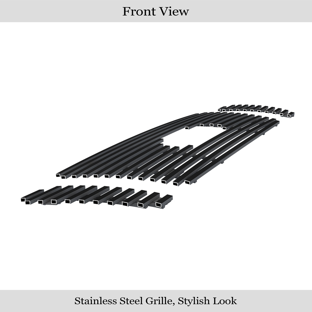 2004-2005 Ford Ranger 4WD FX4  Bar Only Not For Ranger Edge; With Logo Show Main Upper Black Stainless Steel Billet Grille