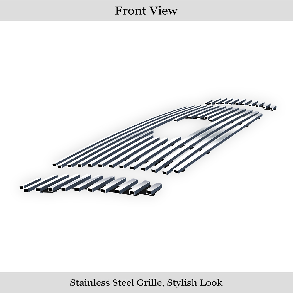 2004-2005 Ford Ranger 4WD FX4  Bar Only Not For Ranger Edge; With Logo Show Main Upper Stainless Steel Billet Grille