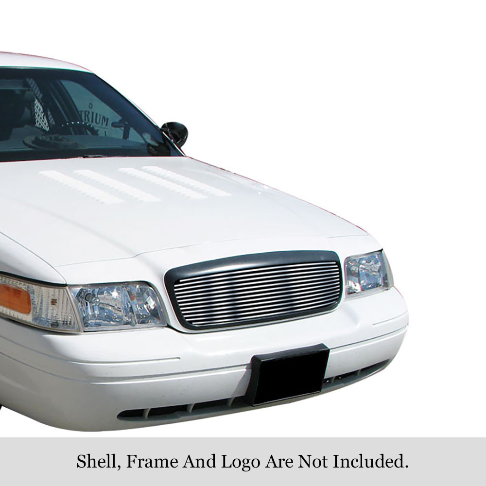 1998-2012 Ford Victoria Only For Honeycomb Style Logo Cover MAIN UPPER Stainless Steel Billet Grille