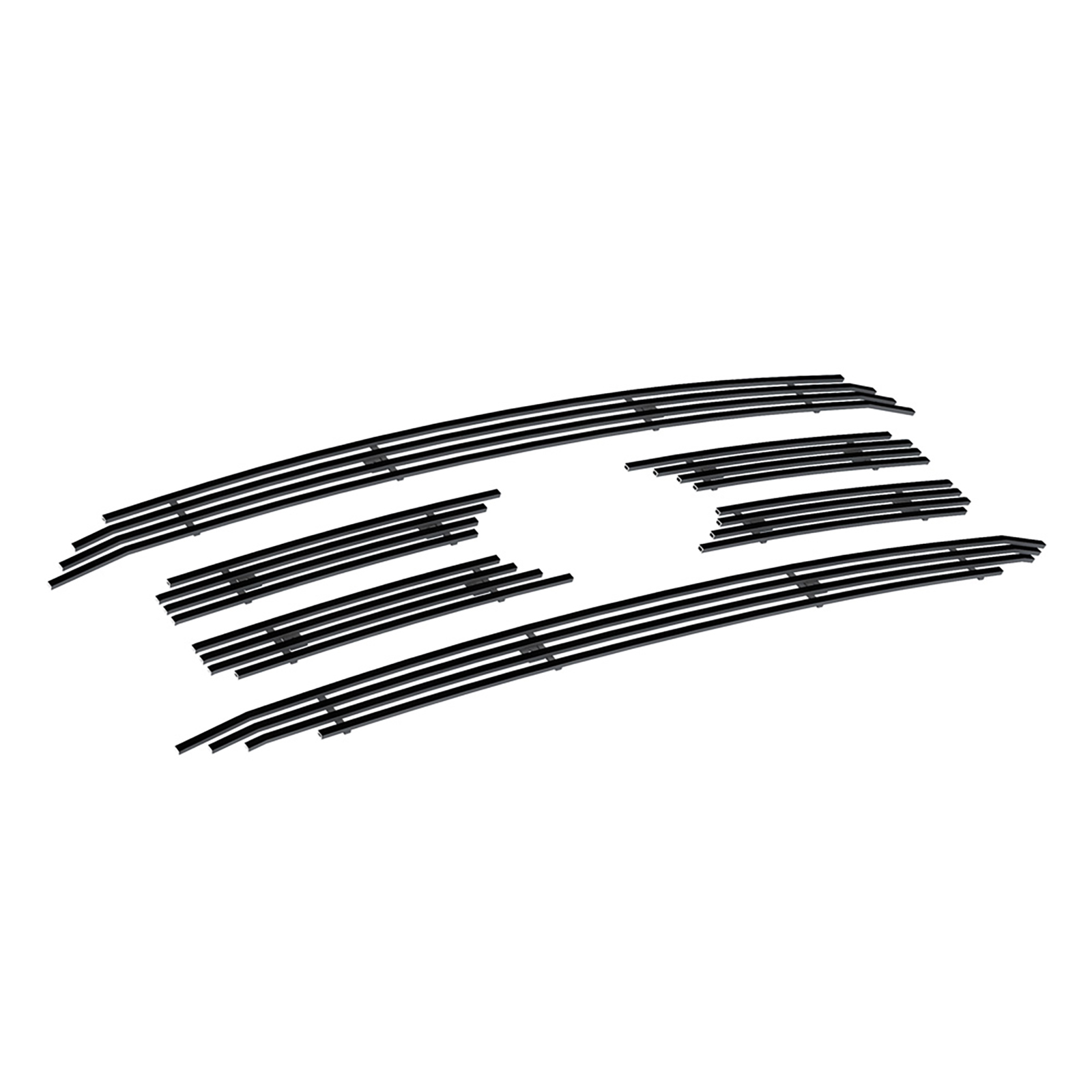 2021-2023 Ford F-150 Lariat Main Upper Black Stainless Steel Billet Grille