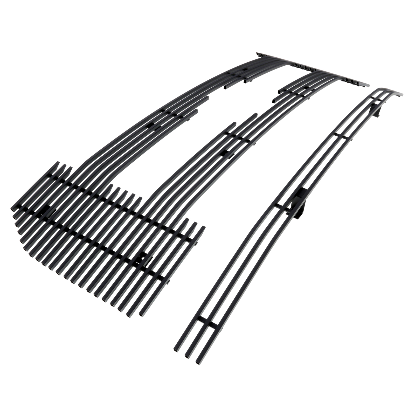 2015-2017 Ford F-150 XL Main Upper Black Stainless Steel Billet Grille