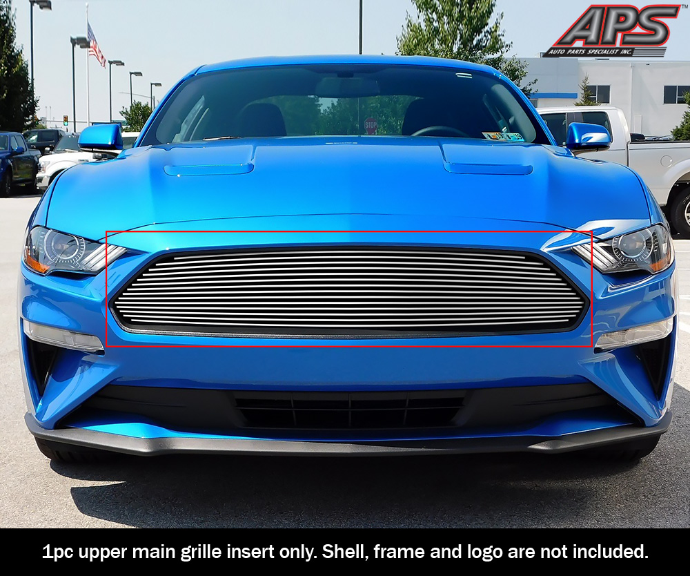 2018-2022 Ford Mustang Only for EcoBoost models Main Upper Aluminum Billetuminum Billet Grille