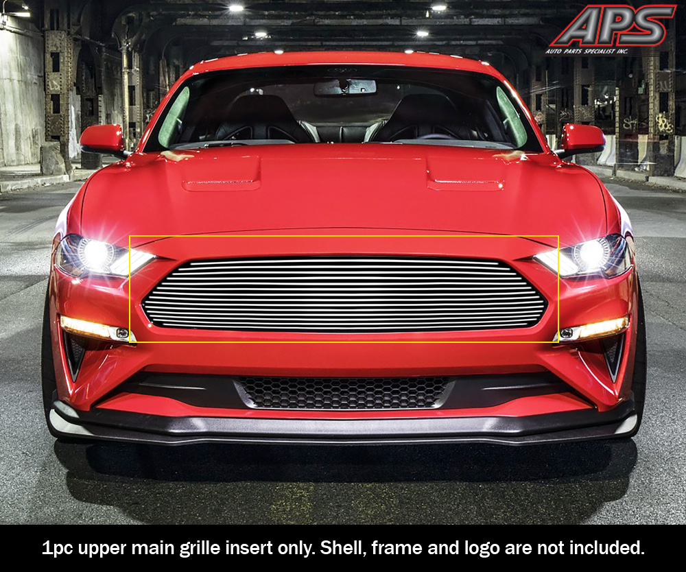 2018-2022 Ford Mustang Only for V8 GT models Main Upper Aluminum Billetuminum Billet Grille