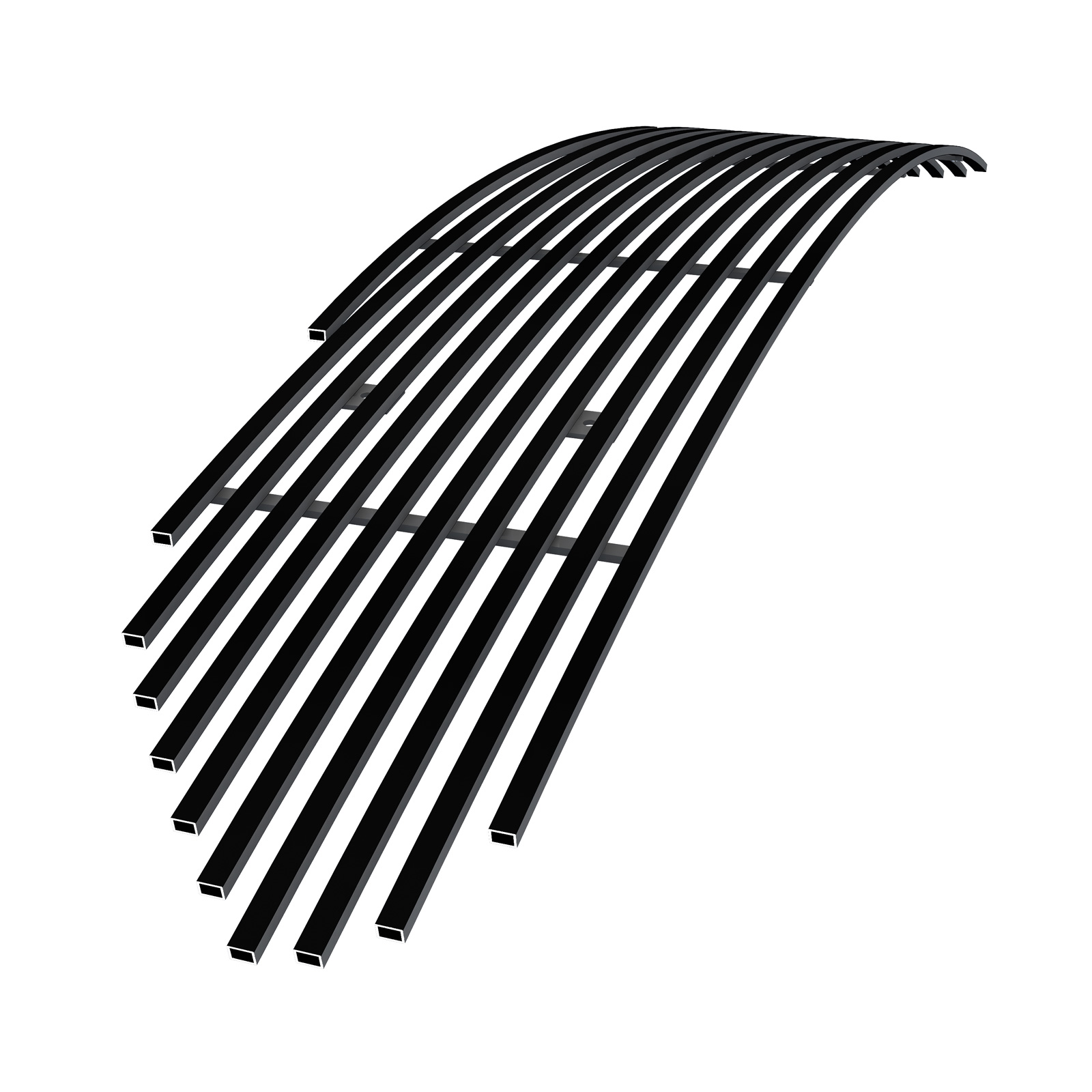 2018-2022 Ford Mustang Only for V8 GT Models Main Upper Black Stainless Steel Billet Grille