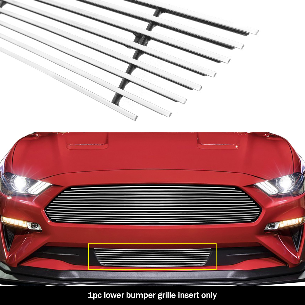 2018-2022 Ford Mustang Only for V8 GT models Lower Bumper Aluminum Billetuminum Billet Grille