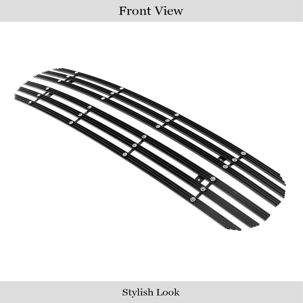 2018-2020 Ford F-150 King Ranch Square Mesh Style/2018-2020 Ford F-150 Plantium Square Mesh Style MAIN UPPER Black Rugged Billet Grille