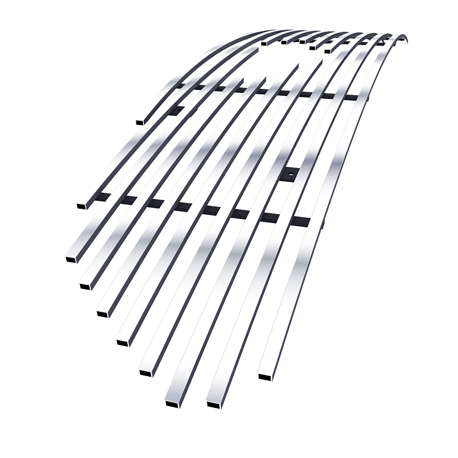 2015-2017 Ford Mustang Only for V6 Base Models with logo show Main Upper Stainless Steel Billet Grille