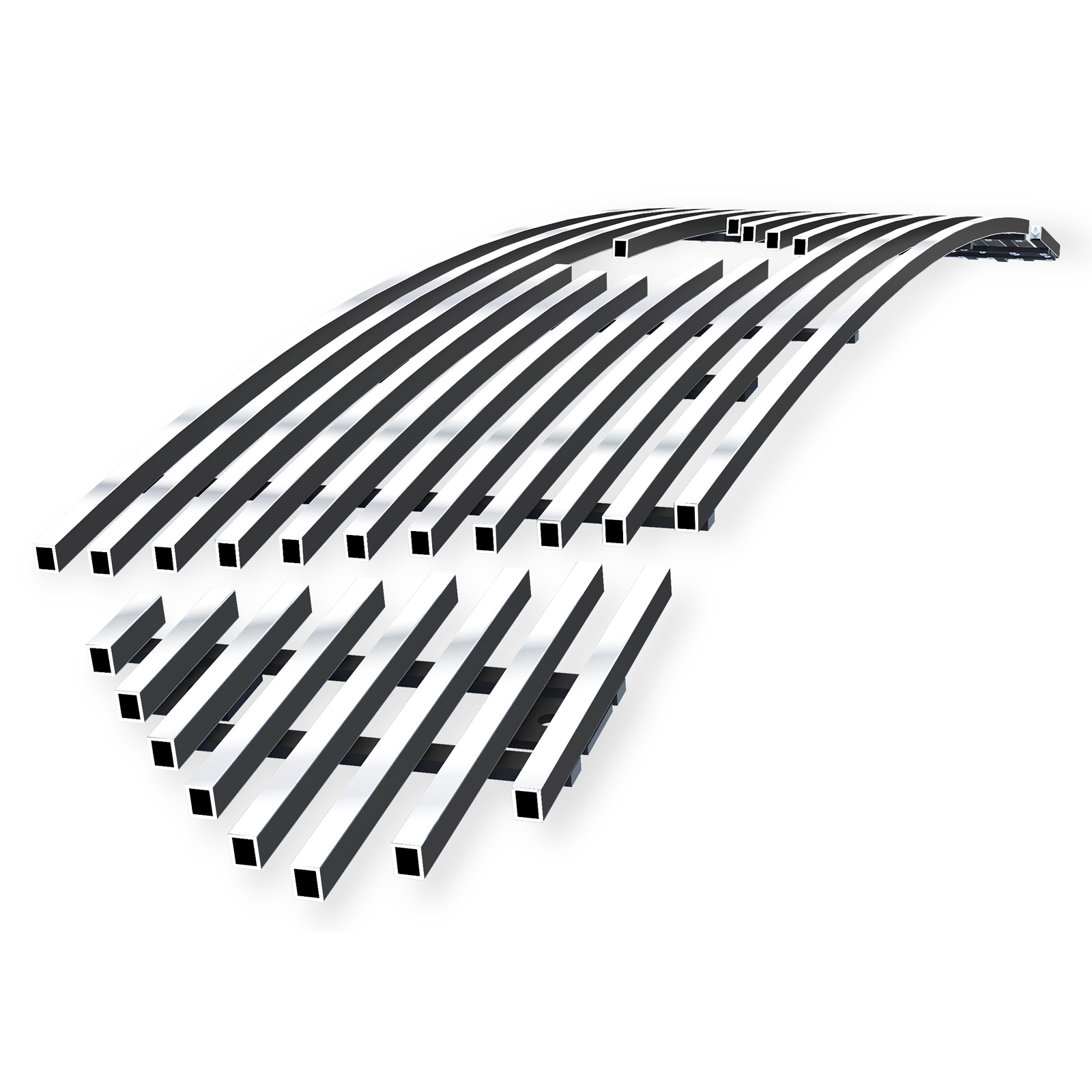 2018-2022 Ford Mustang Only for V8 GT Models with logo show Main Upper Stainless Steel Billet Grille