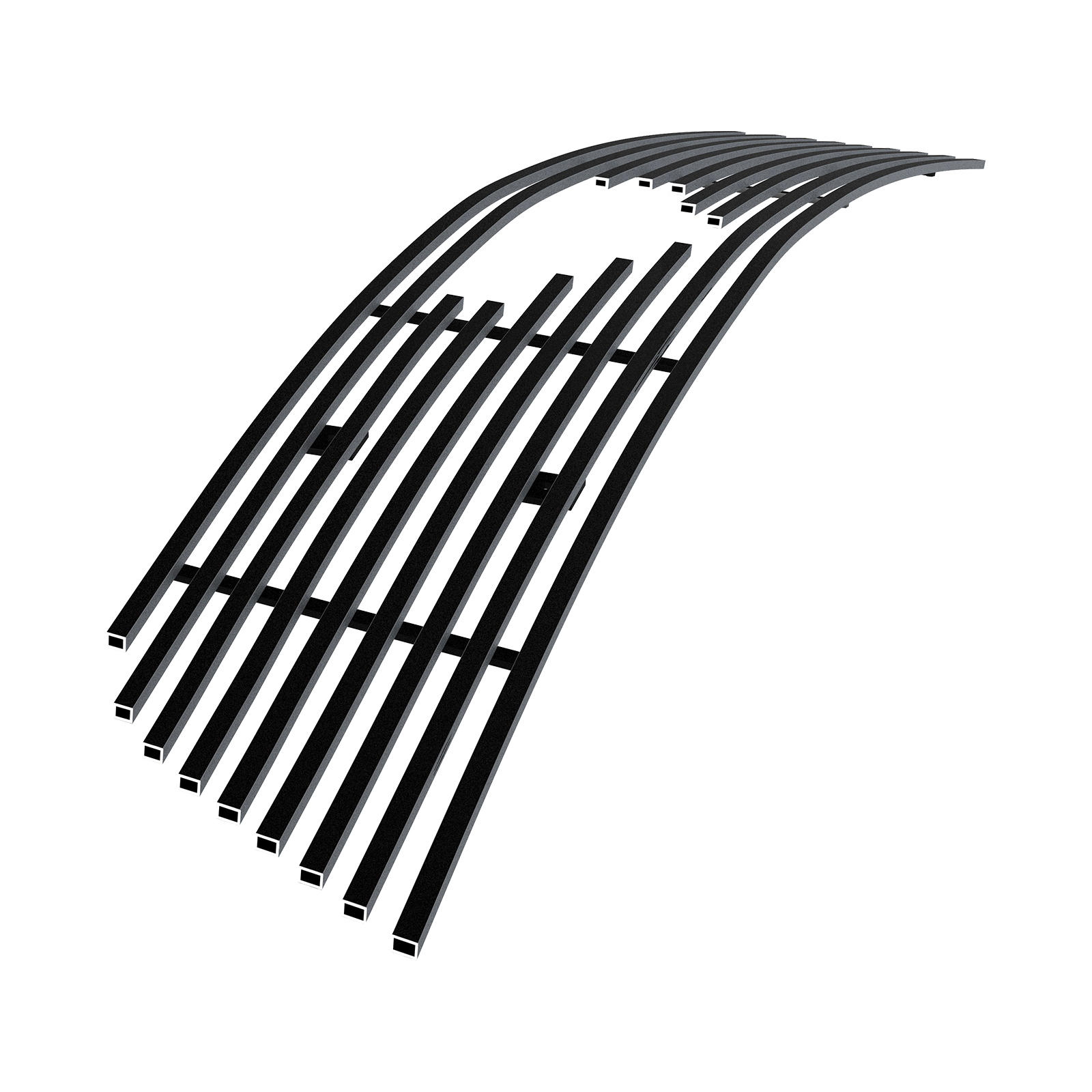 2010-2012 Ford Mustang With Logo Show V6 Main Upper Black Stainless Steel Billet Grille