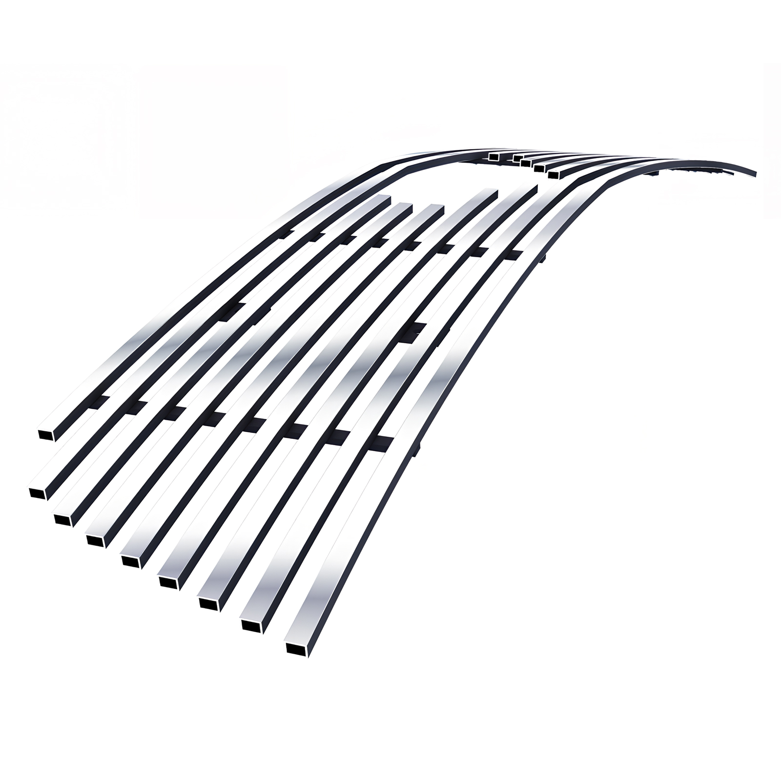 2010-2012 Ford Mustang With Logo Show V6 Main Upper Stainless Steel Billet Grille