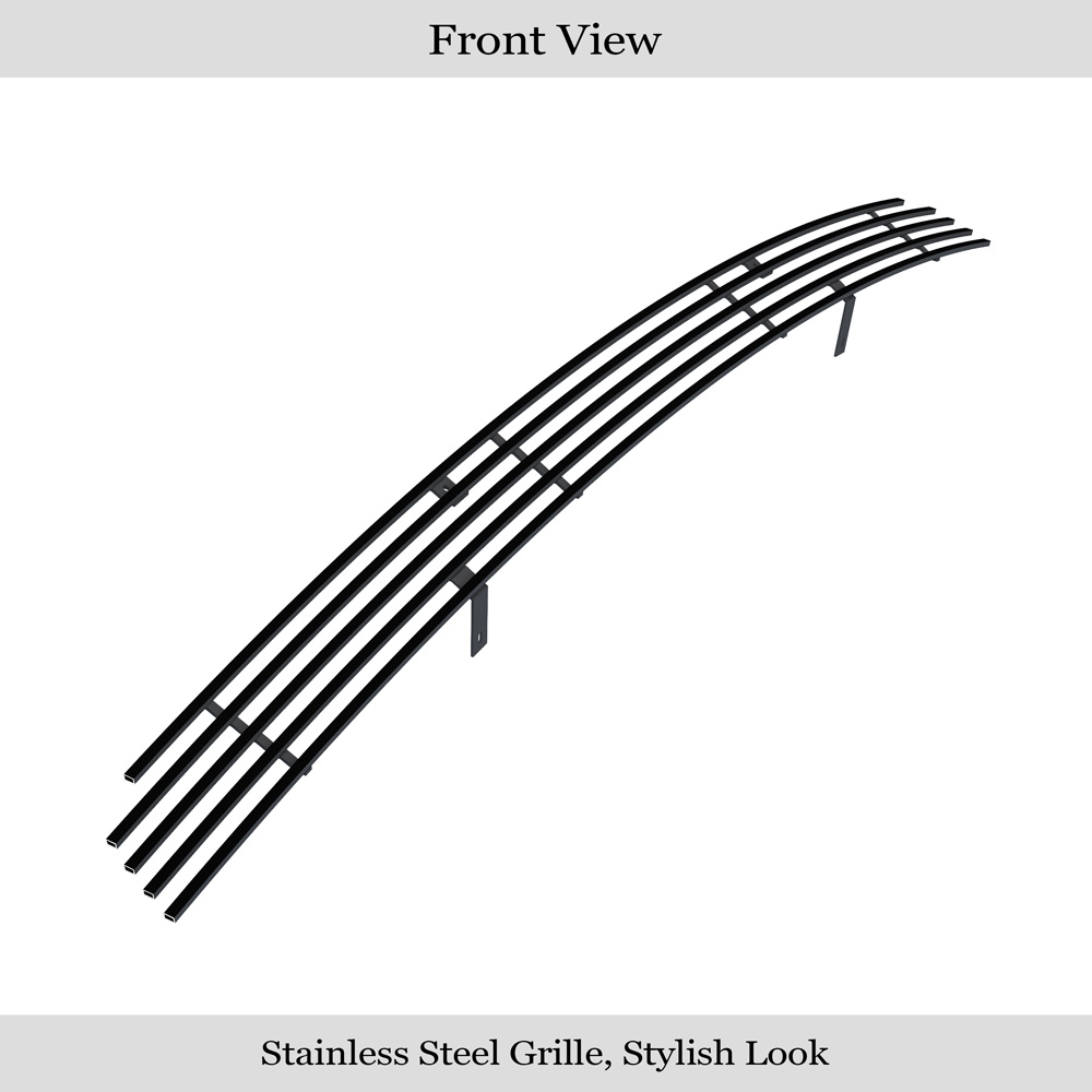 2010-2012 Ford Mustang GT V8 Not For Roush Bumper Lower Bumper Black Stainless Steel Billet Grille