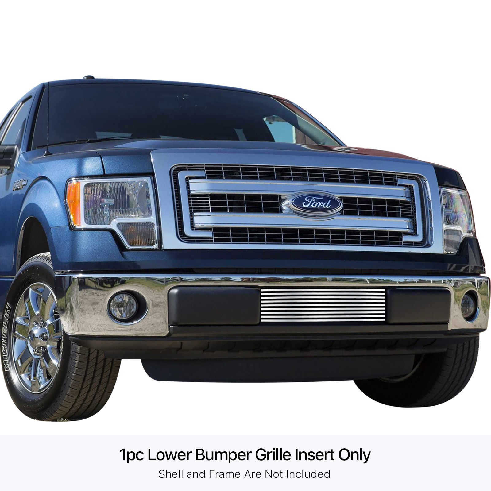 2009-2014 Ford F-150 (Not For Harley Davidson And Raptor) Lower Bumper High Density SS Billet Grille