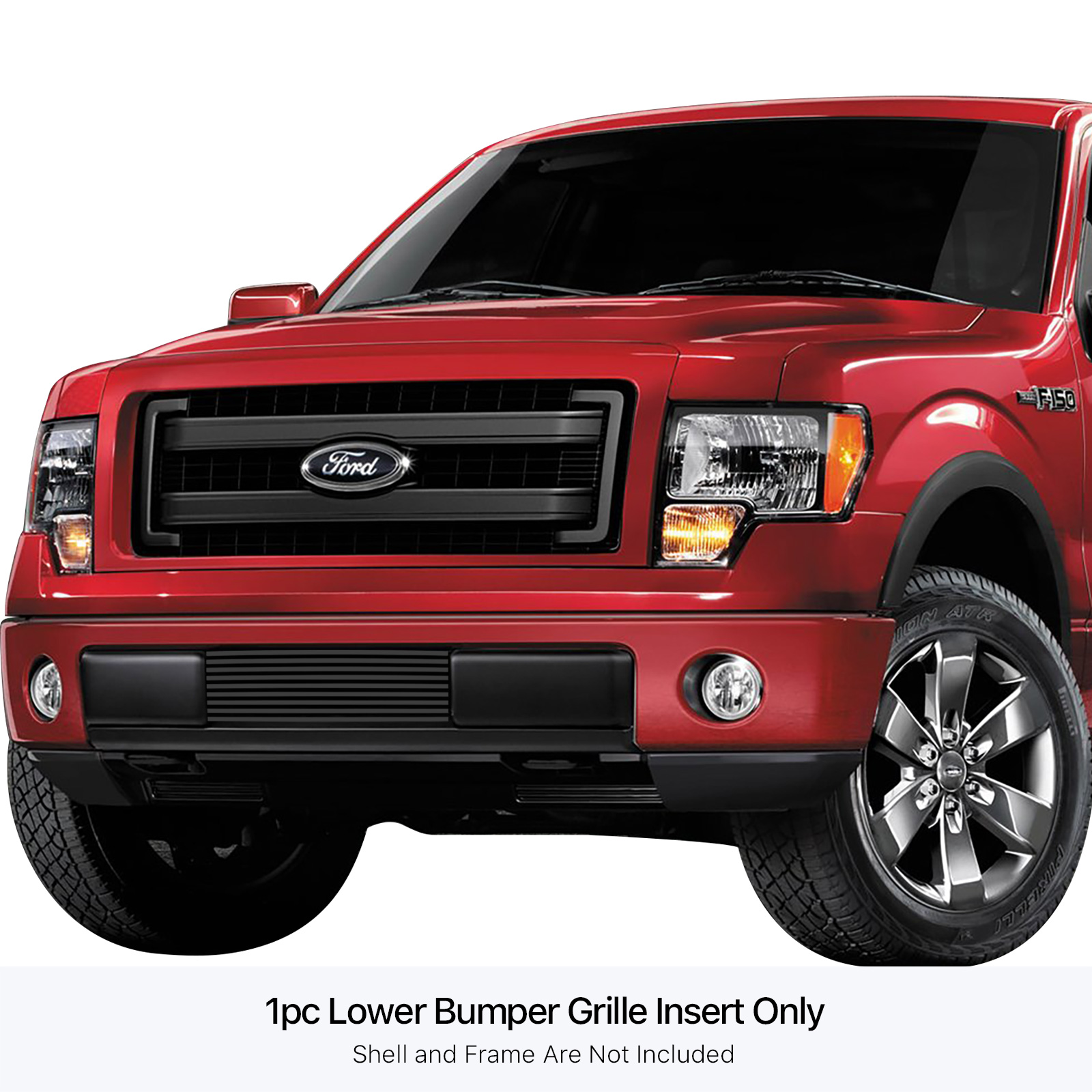 2009-2014 Ford F-150 (Not For Harley Davidson And Raptor) Lower Bumper High Density SS Billet Grille