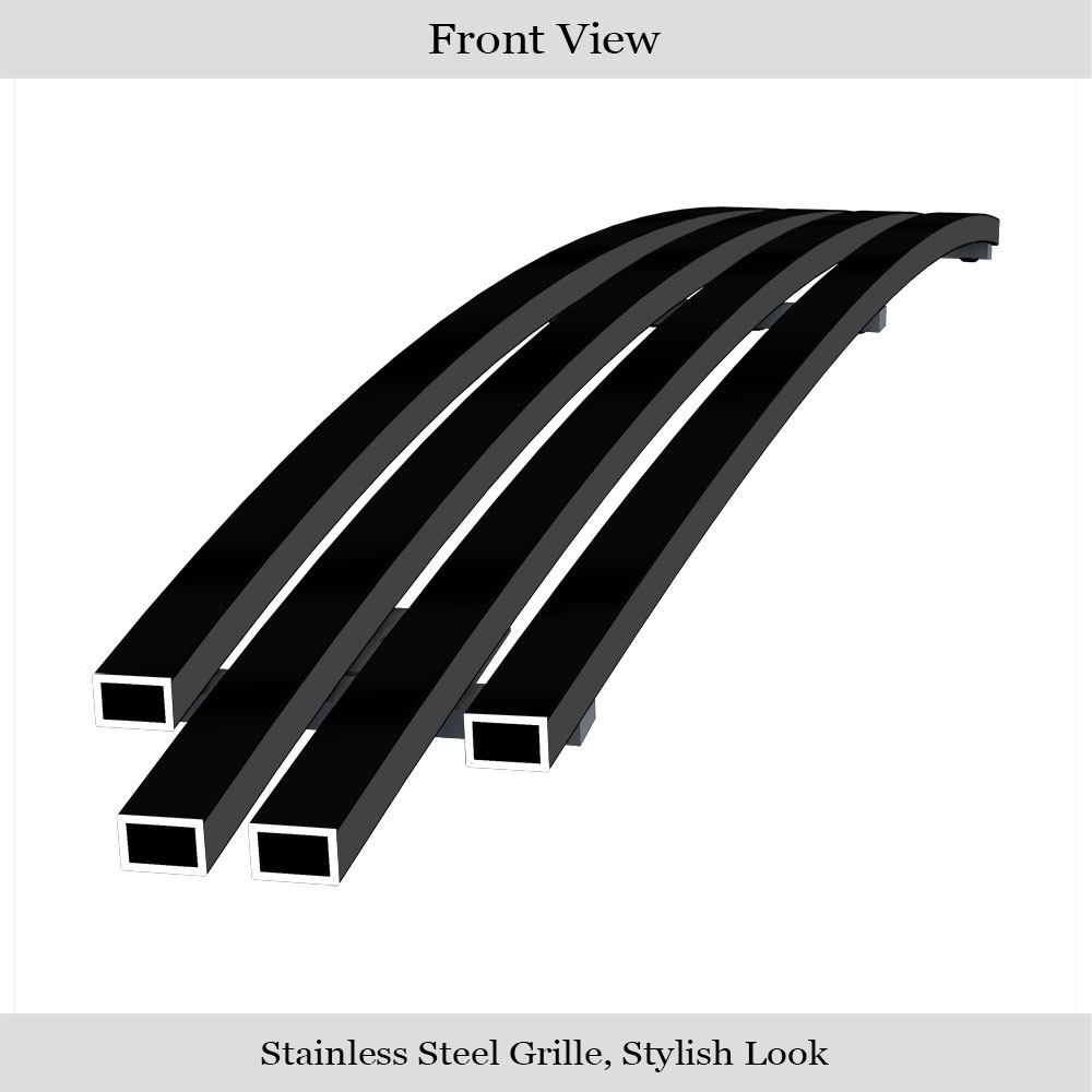 1999-2004 Ford Mustang GT V8 Hood Scoop Hood Scoop Black Stainless Steel Billet Grille