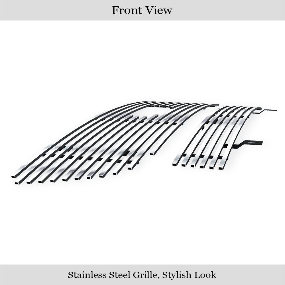 2001-2003 Ford F-150 Harley Davidson Main Upper + Lower Bumper Stainless Steel Billet Grille