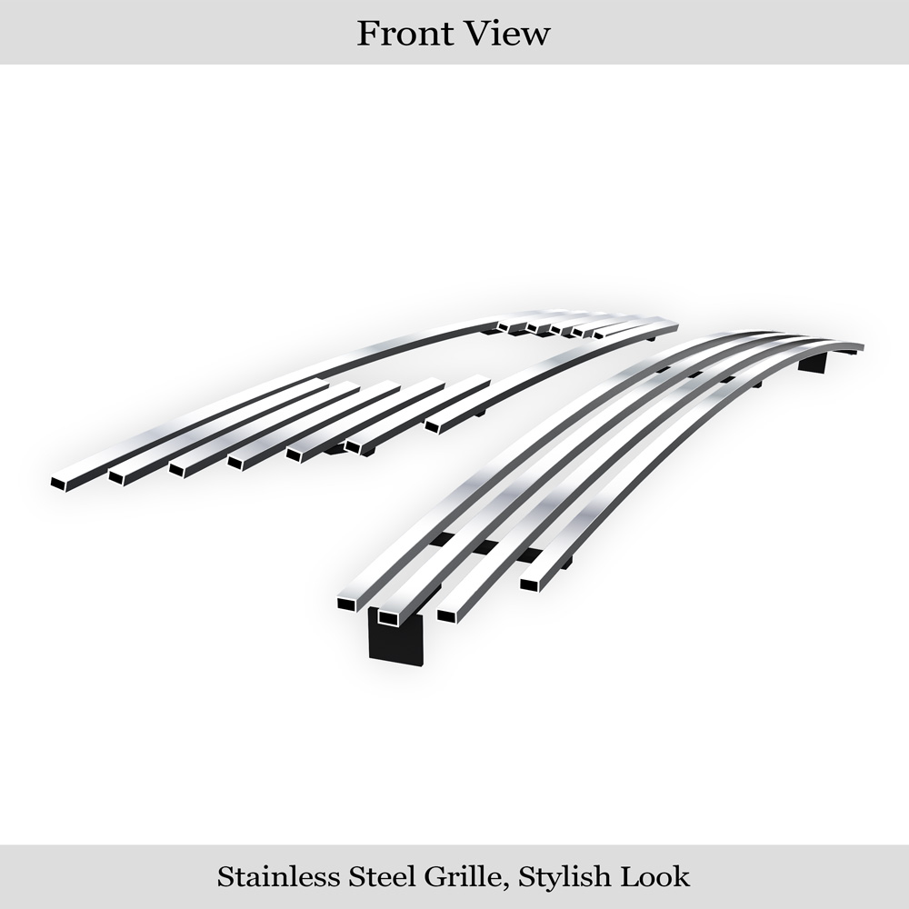 1999-2004 Ford Mustang V6 V8 GT With Logo Show MAIN UPPER + LOWER BUMPER Aluminum Billetuminum Billet Grille