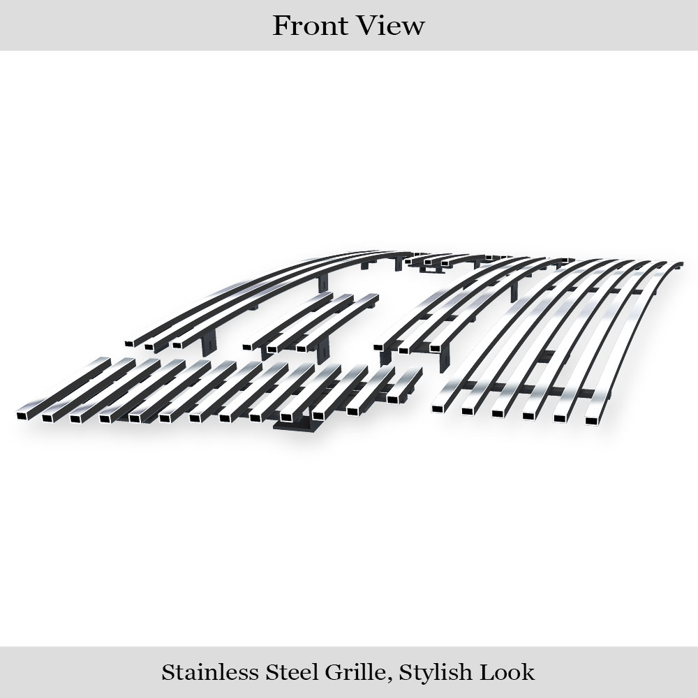 2006-2012 Ford Ranger FX4 /2006-2012 Ford Ranger XL /2006-2012 Ford Ranger XLT MAIN UPPER + LOWER BUMPER Aluminum Billetuminum Billet Grille