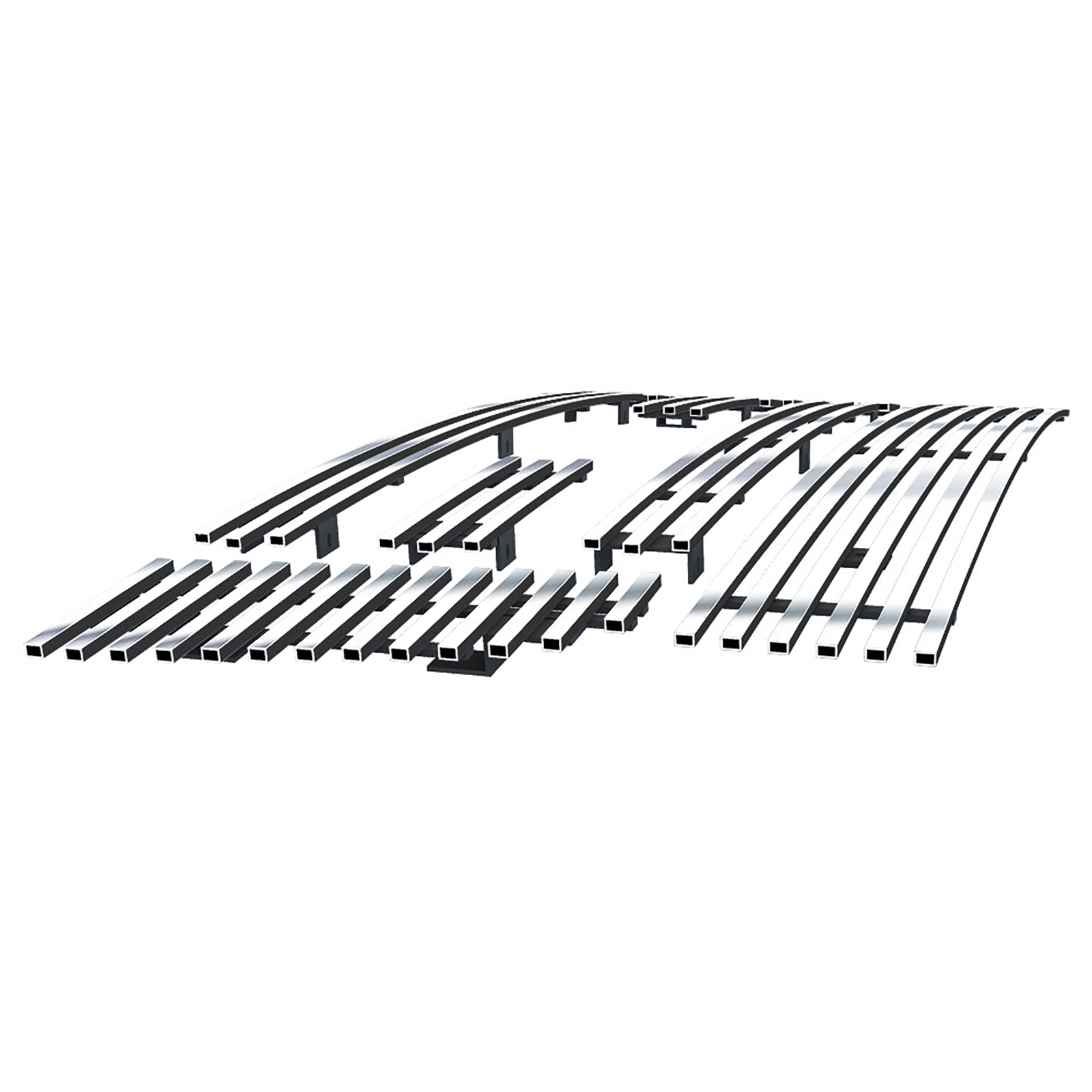 2006-2012 Ford Ranger FX4 /2006-2012 Ford Ranger XL /2006-2012 Ford Ranger XLT Main Upper + Lower Bumper Stainless Steel Billet Grille