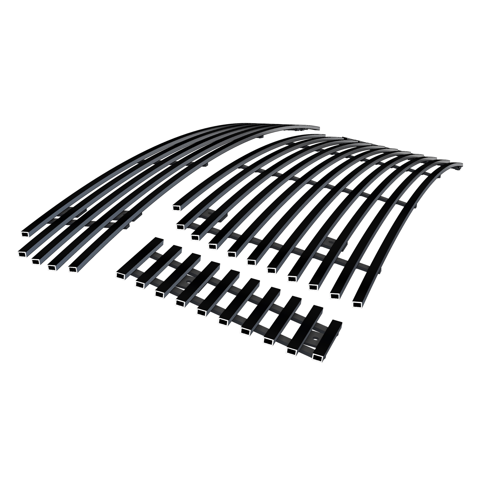 2007-2010 Ford Explorer Sport Trac Not For Adrenalin Main Upper + Lower Bumper Black Stainless Steel Billet Grille