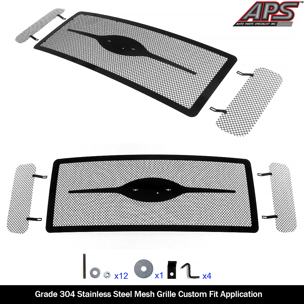 2005-2007 Ford Excursion /2005-2007 Ford F-250 Not For Harley Davidson/2005-2007 Ford F-350 Not For Harley Davidson/2005-2007 Ford F-450 Not For Harley Davidson/2005-2007 Ford F-550 Not For Harley Davidson Main Upper Black Wire Mesh Grille