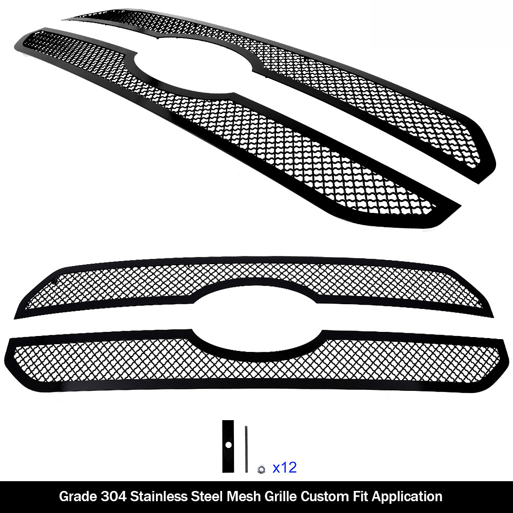 2021-2023 Ford F-150 King Ranch/Platinum Main Upper Black Wire Mesh Grille