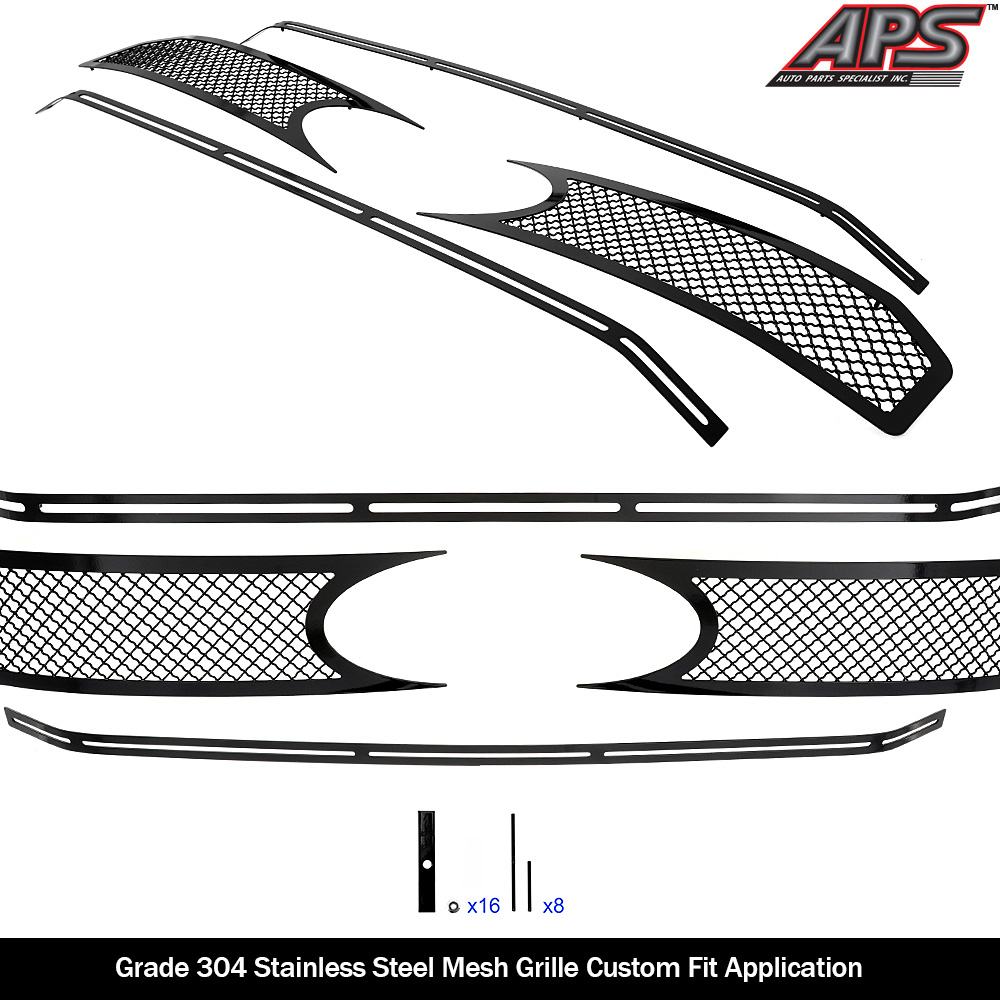 2020-2022 Ford F-250 King Ranch/ 2020-2022 Ford F-250 Platinum/ 2020-2022 Ford F-350 King Ranch/ 2020-2022 Ford F-350 Platinum Main Upper Black Wire Mesh Grille
