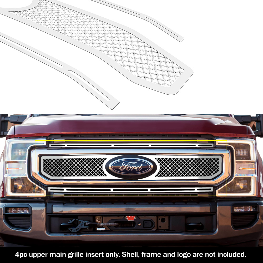 2020-2022 Ford F-250 King Ranch/ 2020-2022 Ford F-250 Platinum/ 2020-2022 Ford F-350 King Ranch/ 2020-2022 Ford F-350 Platinum Main Upper Wire Mesh Grille