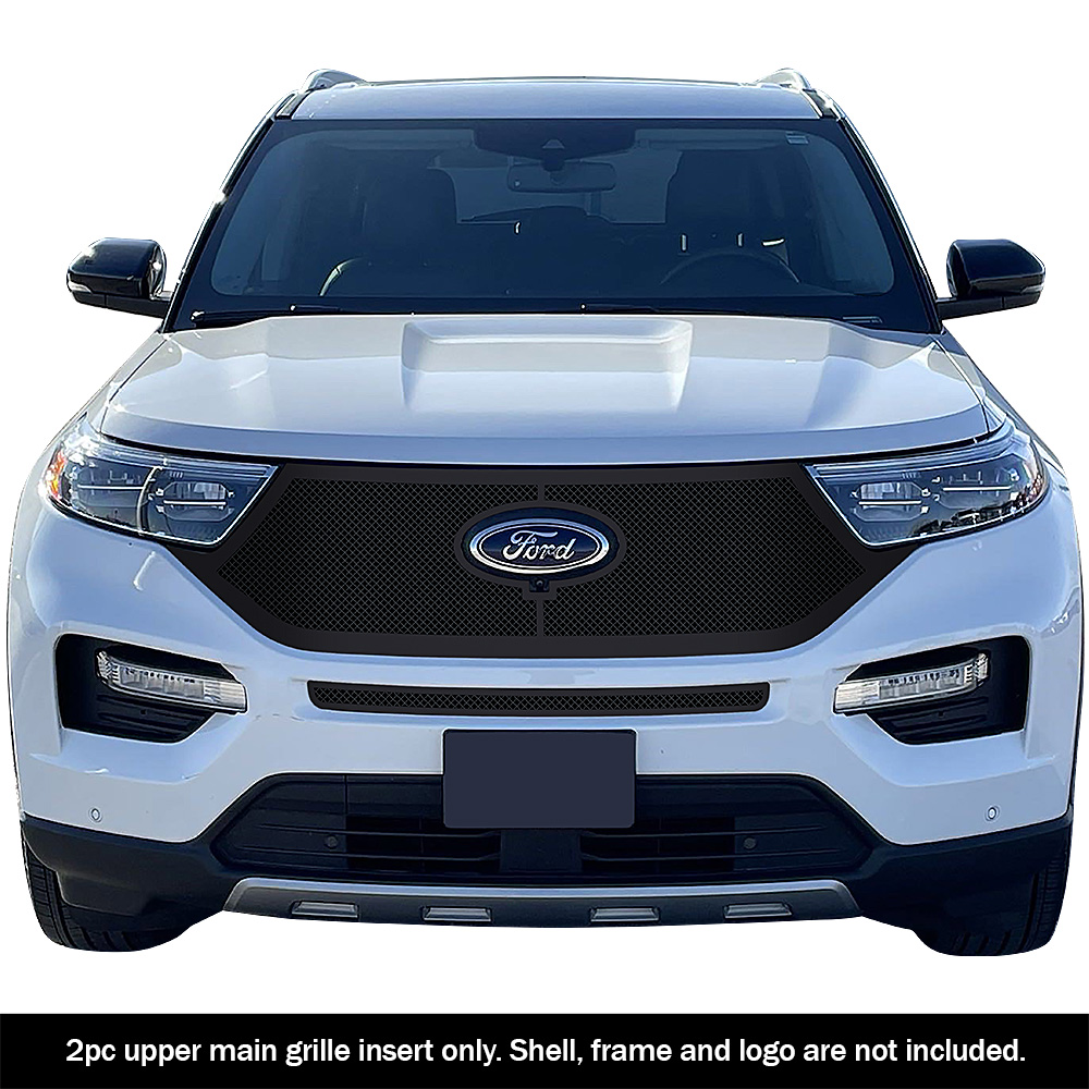 2020-2024 Ford Explorer King Ranch & Limited & XLT Main Upper Black Wire Mesh Grille