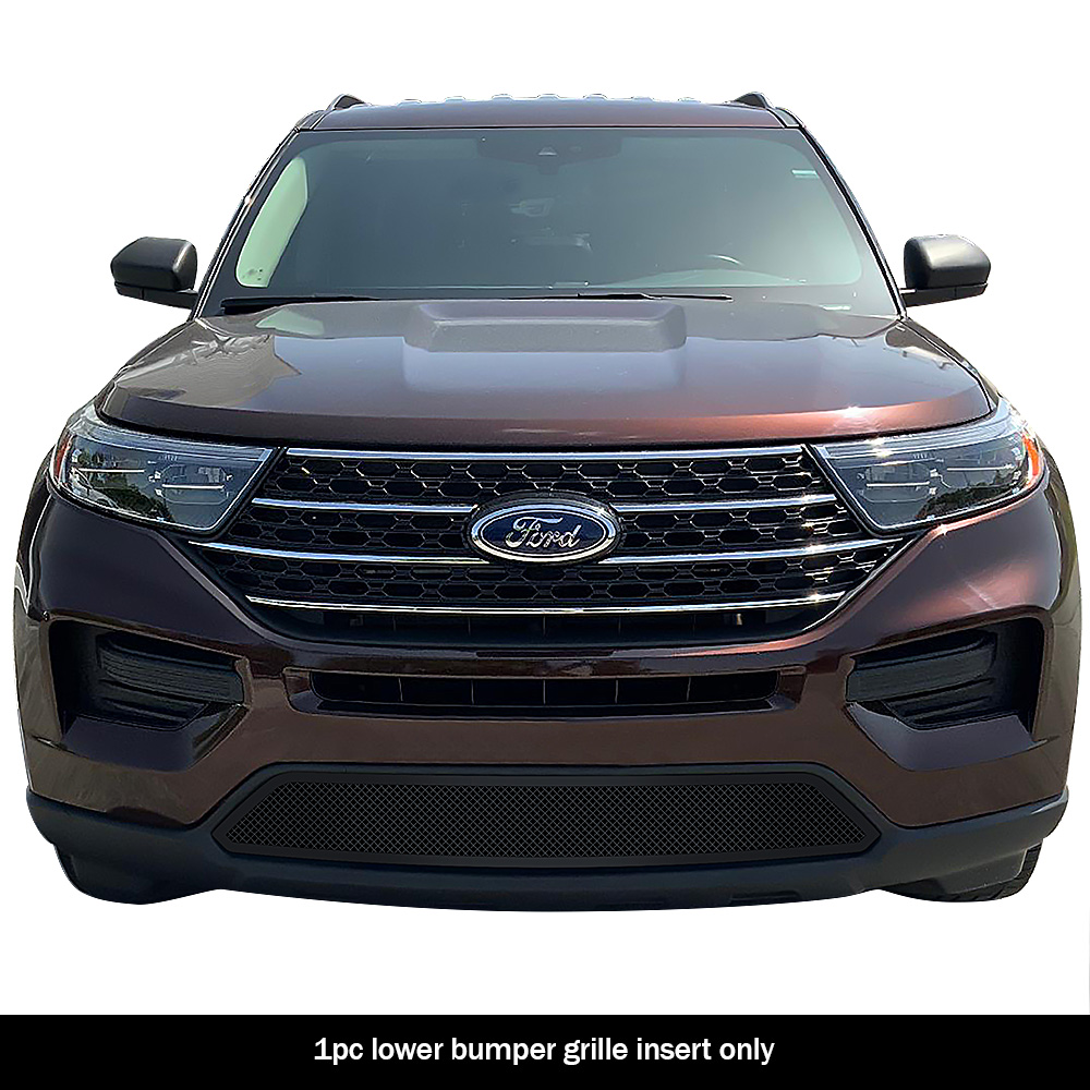 2020-2024 Ford Explorer Without Sensor Lower Bumper Black Wire Mesh Grille