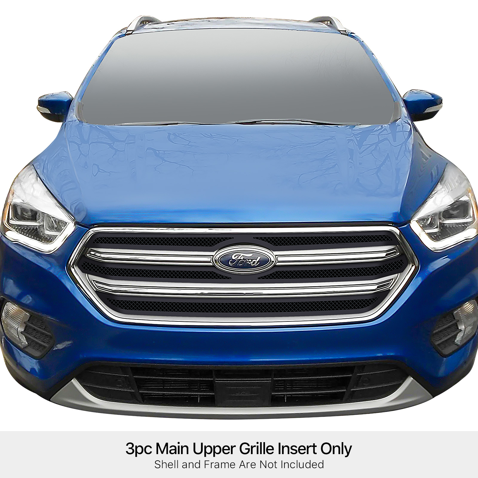 2017-2019 Ford Escape Main Upper Black Wire Mesh Grille