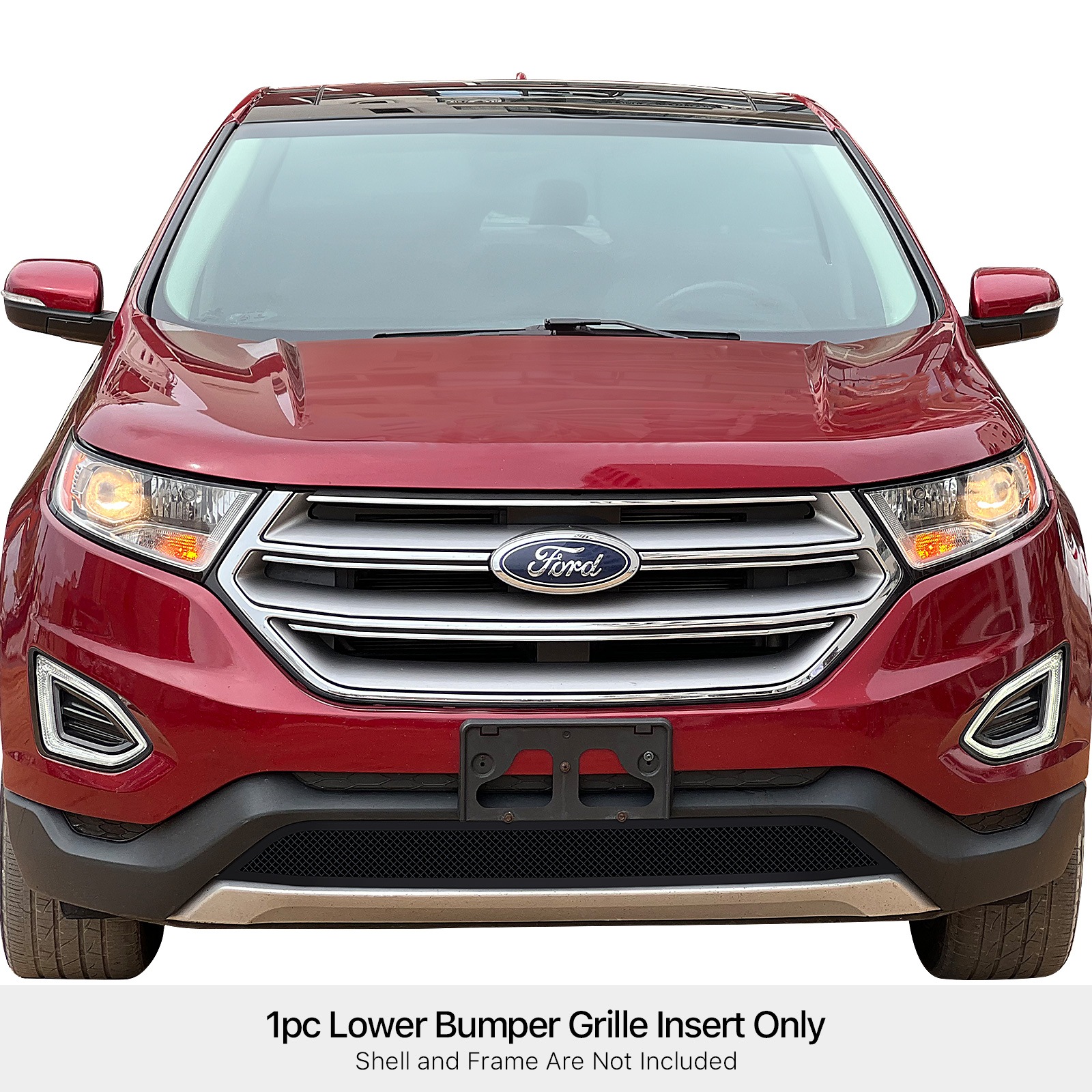 2015-2018 Ford Edge Not For Sport Lower Bumper Black Wire Mesh Grille