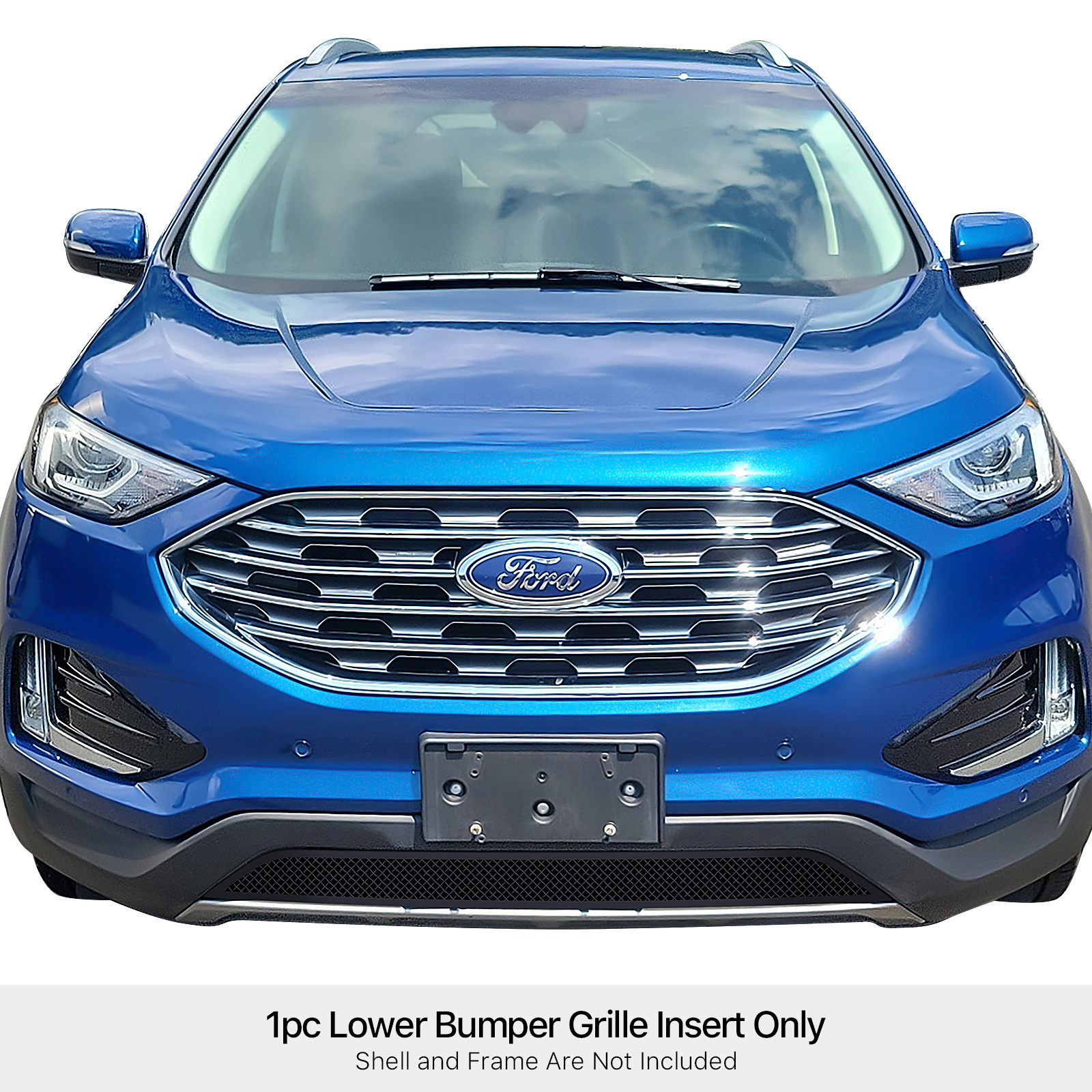 2019-2022 Ford Edge Not For ST&ST-Line Without Sensor/2023-2024 Ford Edge Titanium Without Sensor Lower Bumper Black Wire Mesh Grille