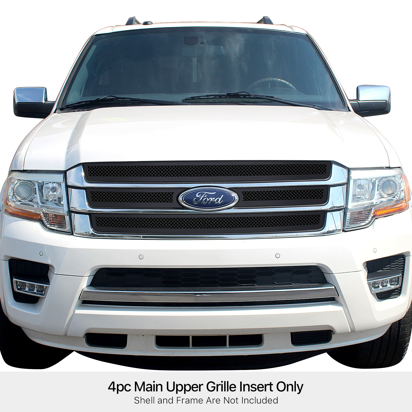 2015-2017 Ford Expedition Main Upper Black Wire Mesh Grille