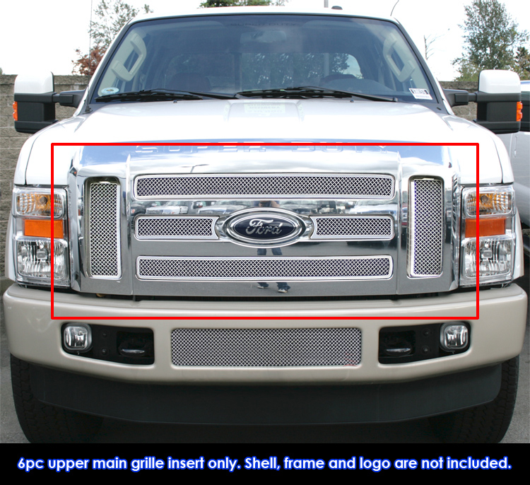 2008-2010 Ford F-250 Super Duty (Only fit OE grille with 6-holes opening)/2008-2010 F-350 Super Duty (Only fit OE grille with 6-holes opening)/2008-2010 F-450 Super Duty (Only fit OE grille with 6-holes opening)/2008-2010 F-550 Super Duty (Only fit OE gri