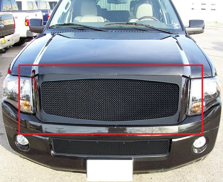 2007-2014 Ford Expedition Main Upper Black Wire Mesh Grille