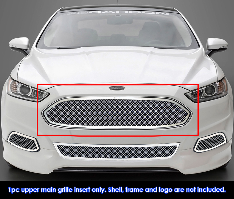 2013-2016 Ford Fusion Chrome pcs need to be removed. Main Upper Wire Mesh Grille