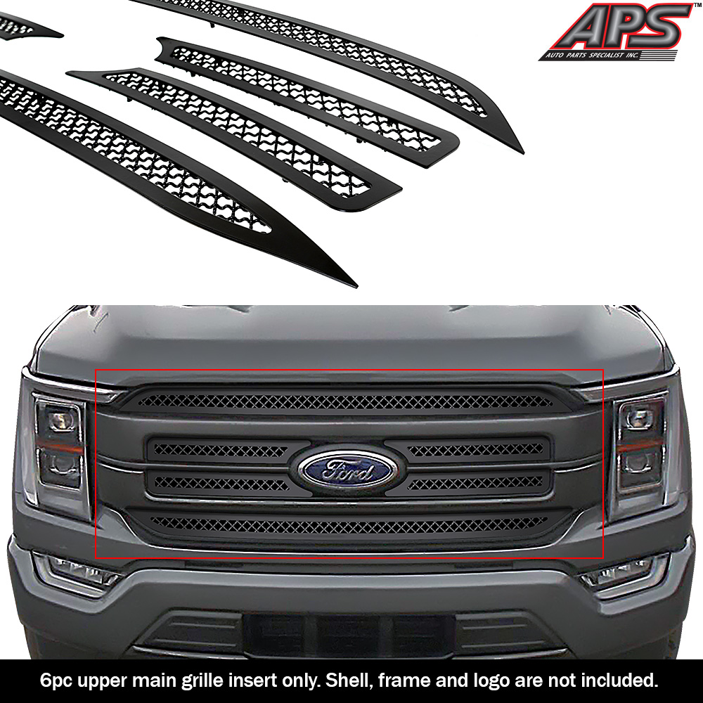 2021-2023 Ford F-150 Lariat Main Upper Black Wire Mesh Grille