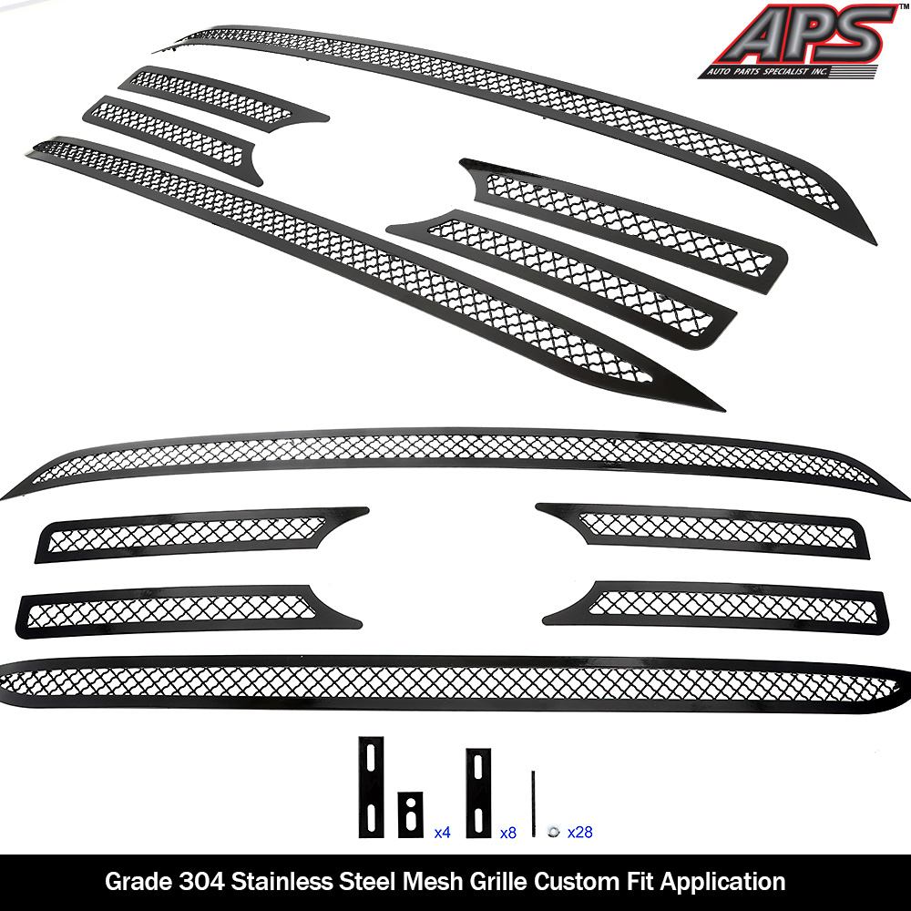 2021-2023 Ford F-150 Lariat Main Upper Black Wire Mesh Grille