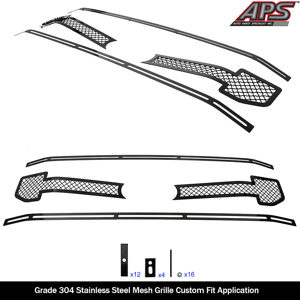2020-2021 Ford F-250 XL/ 2020-2021 Ford F-250 XLT/ 2020-2021 Ford F-350 XL/ 2020-2021 Ford F-350 XLT Main Upper Black Wire Mesh Grille